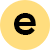 Yellow circle containing the letter e